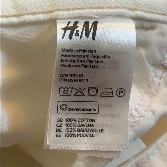 High Waisted White Jean Shorts - Ripped - Picture 9 of 9